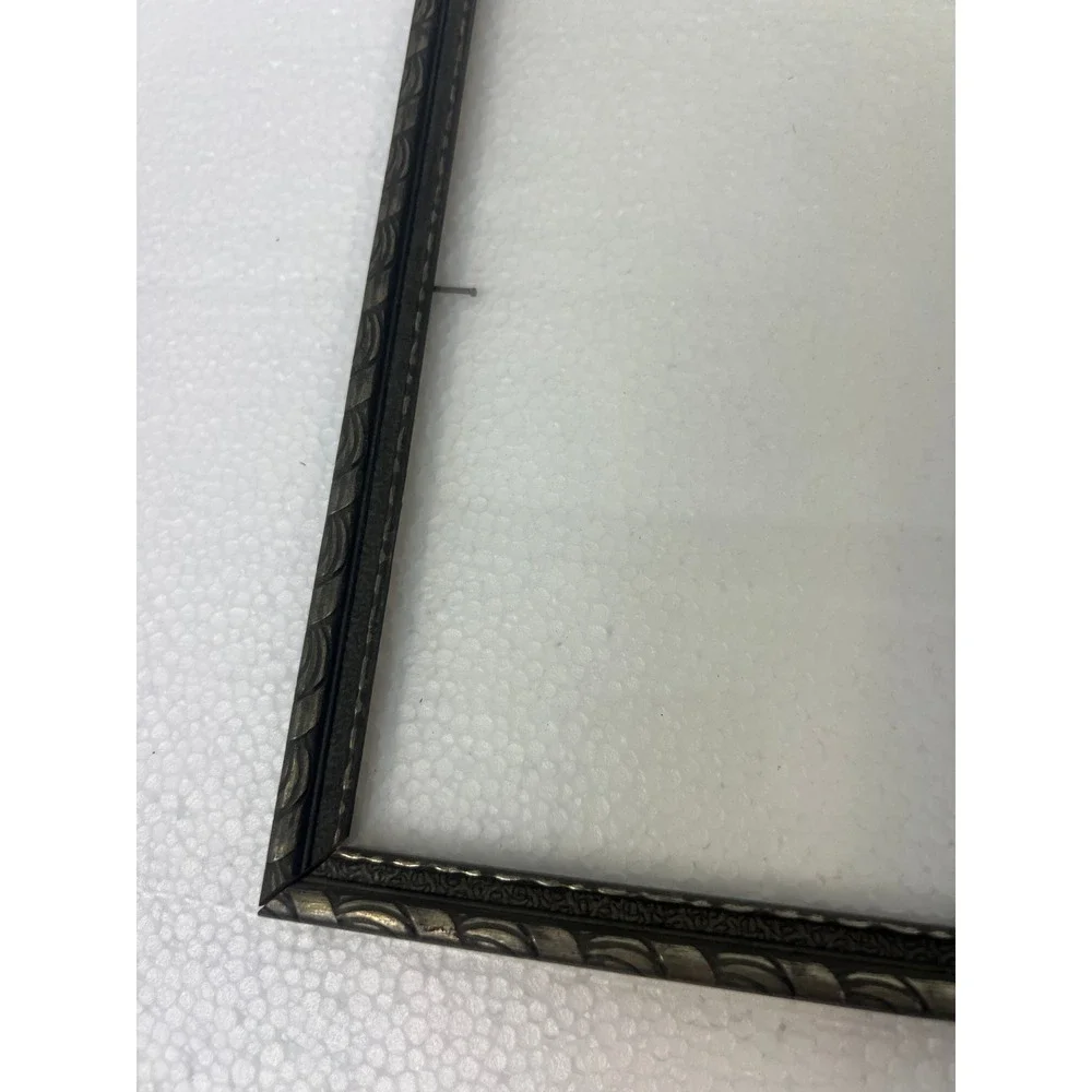Silver Wood Picture Frame 8x10 Vintage Scalloped Edge 1940s Art Deco antique old